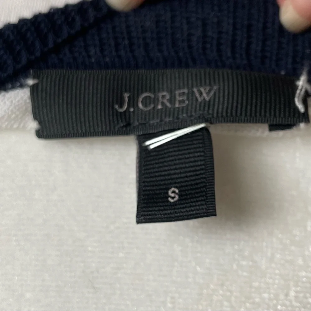 J. Crew Navy and White Striped Shirt Size Small